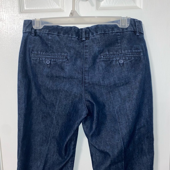 Express Editor Dark Wash Trouser Pants Low Rise Size 6 Tall - Picture 5 of 5